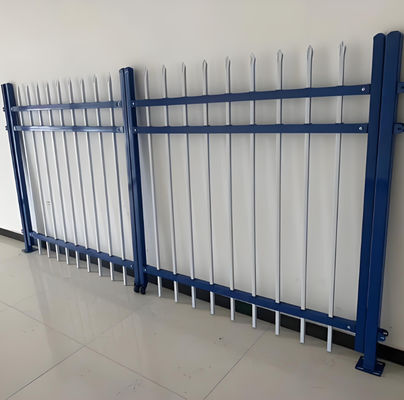 European Picket Top Steel Garden Tubular Fence Panels