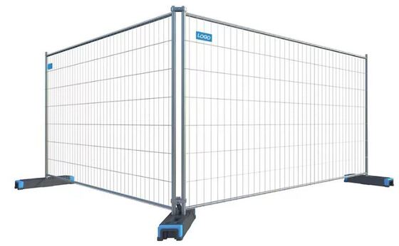 Heras Style 2*3.5M Metal Temporary Fence Panel With Rubber Base Plate