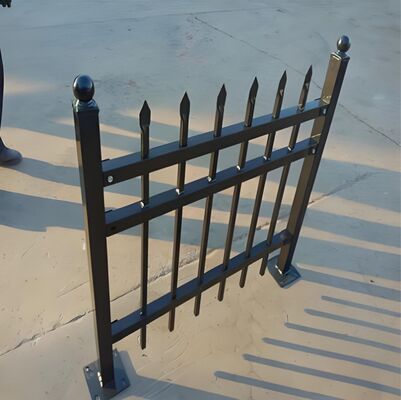 Heavy Duty Powder Coated Tubular Steel Fence Weather Resistant Yard Fence