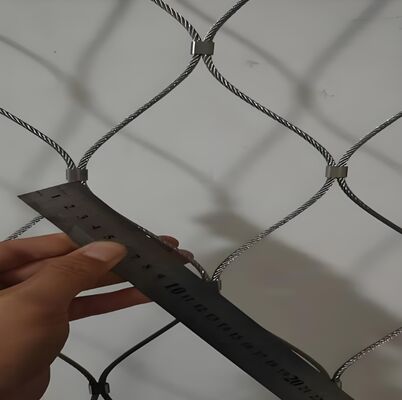 SS316 Stainless Steel Wire Rope Mesh with 7x19cm Mesh Hole and UV Resistant for Water Facilities and Scenic Areas
