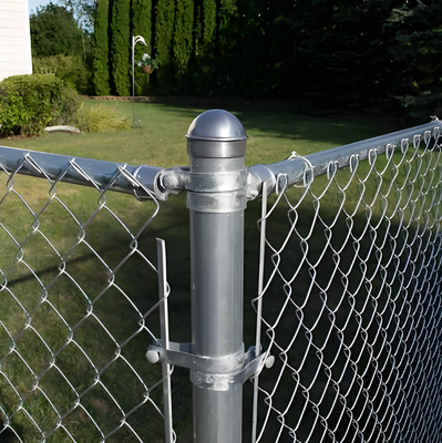 PVC Coated Low Carbon Steel Chain Link Fence with 2" Diamond Mesh for Garden Fencing