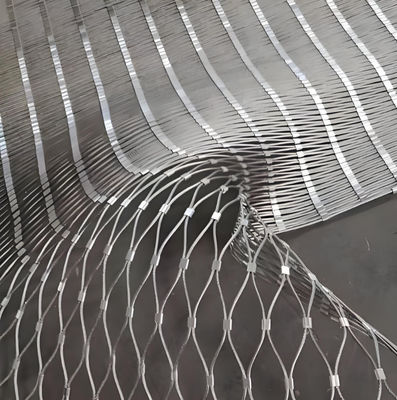 SS316 Wire Rope Net Flexible Stainless Steel Cable Webnet X Tend Rope Mesh