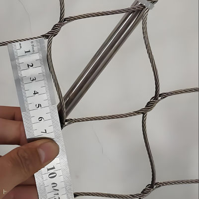 7x19cm Hole SS316 Flexible Stainless Steel Wire Rope Mesh For Aviary