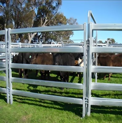 12 Ft Heavy Duty Galvanized Metal Round Pen Cattle Corral Farm Fence Panel