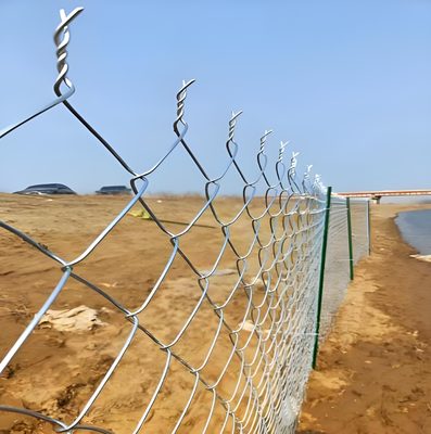 6FT High Electric Galvanized Wind Resistant Chain Link Fence Wire Mesh Roll